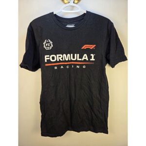 Formula One Racing Black T-Shirt Size Medium Pre-Owned
